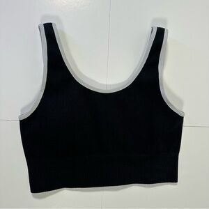 BCBGMAXAZRIA Ribbed Cropped Tank Top Size M